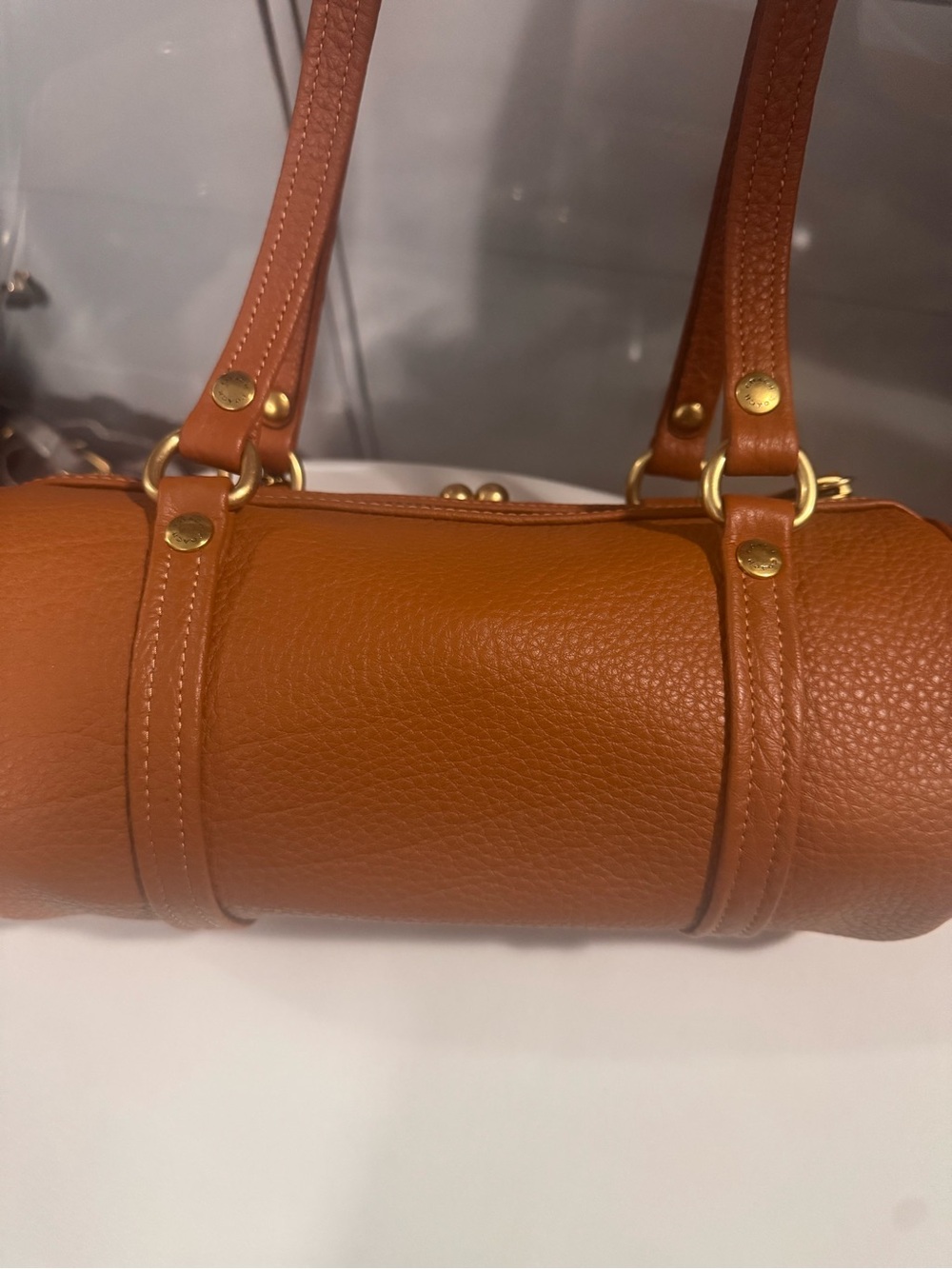 Coach Kisslock Barrel 28 Shoulder Bag in Amber Brown - Picture 3 of 5